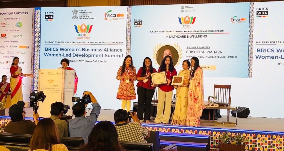 Infiheal Wins at BRICS WBA Women's Startup Contest 2026 - Achievement cover image