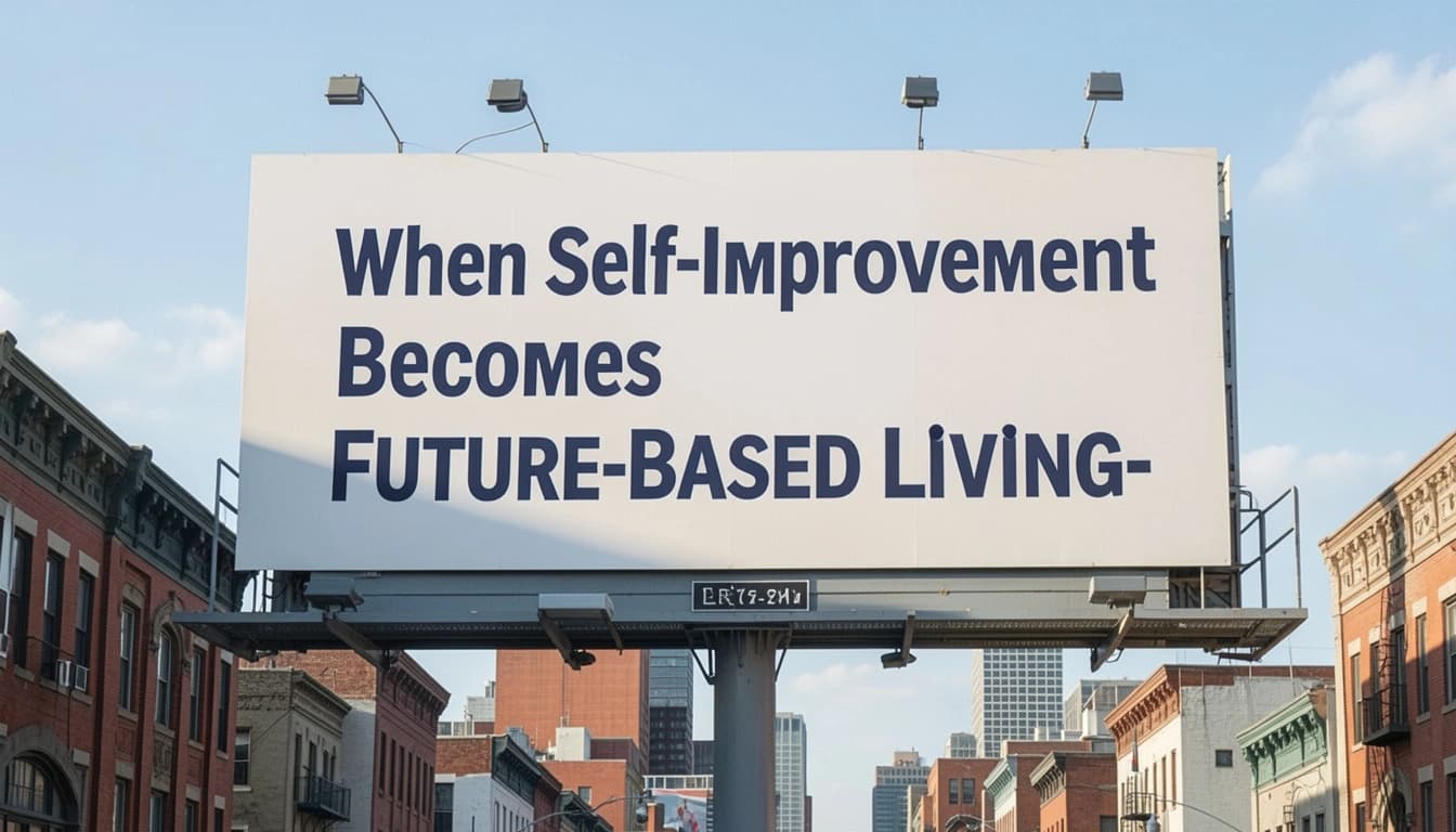 When Self-Improvement Becomes Future-Based Living